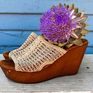 Sbicca Vintage Collection Crochet Wedges